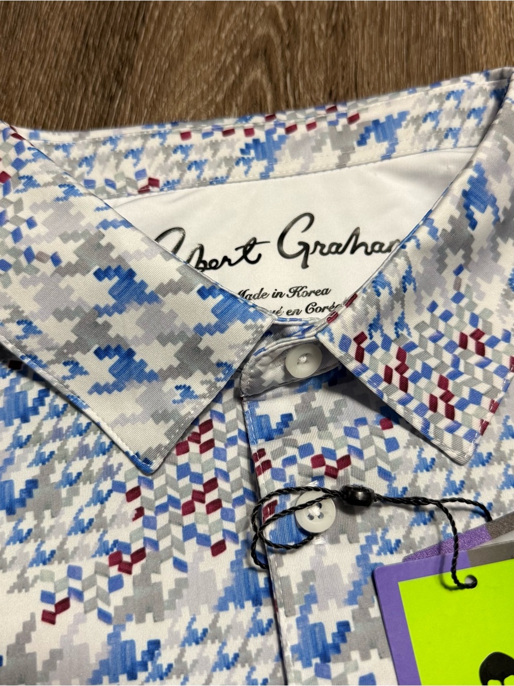 Robert Graham Basil Clubhouse Classic Fit Short Sleeve Men's Golf Shirt XL